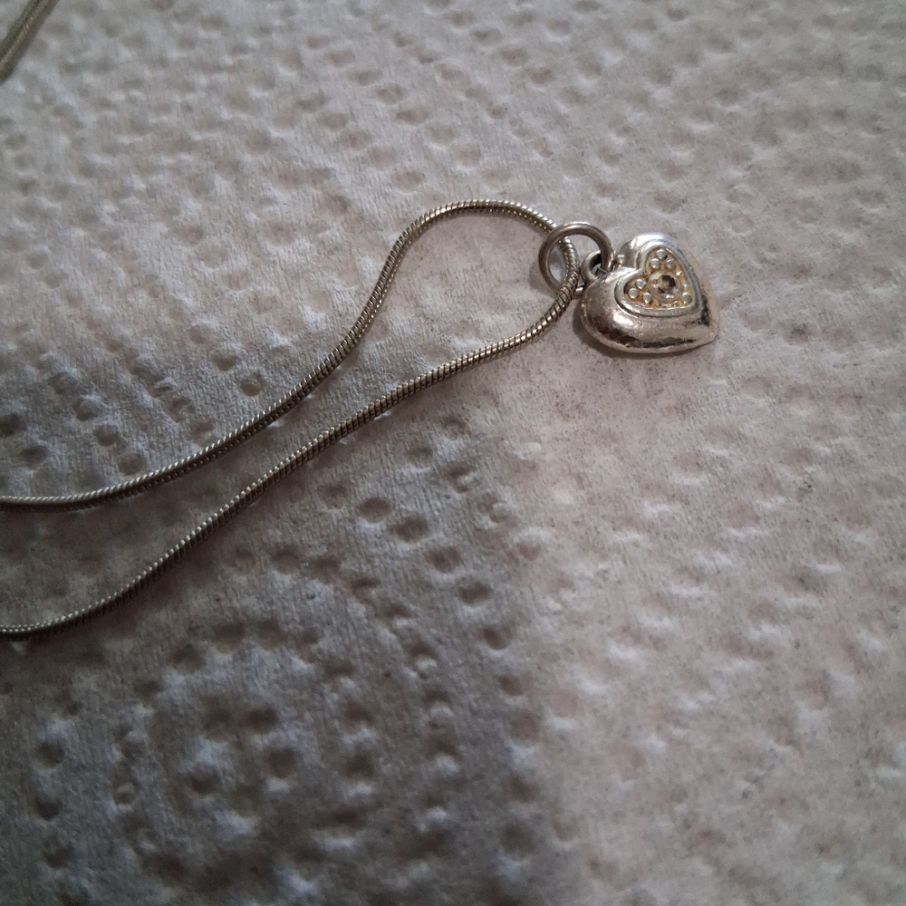 Elegant Silver Heart Pendant Necklace